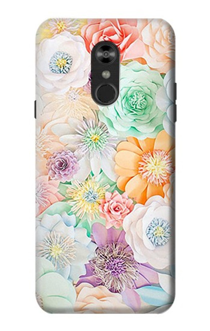 S3705 Fleur florale pastel Etui Coque Housse pour LG Q Stylo 4, LG Q Stylus