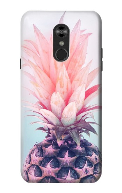 S3711 Ananas rose Etui Coque Housse pour LG Q Stylo 4, LG Q Stylus