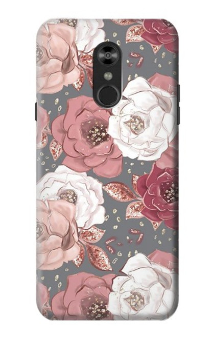 S3716 Motif floral rose Etui Coque Housse pour LG Q Stylo 4, LG Q Stylus