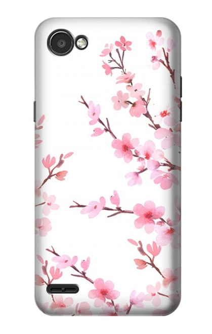S3707 Fleur de cerisier rose fleur de printemps Etui Coque Housse pour LG Q6