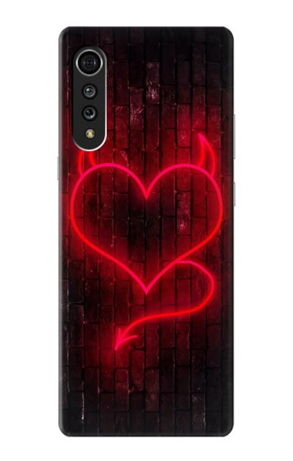 S3682 Cœur du diable Etui Coque Housse pour LG Velvet