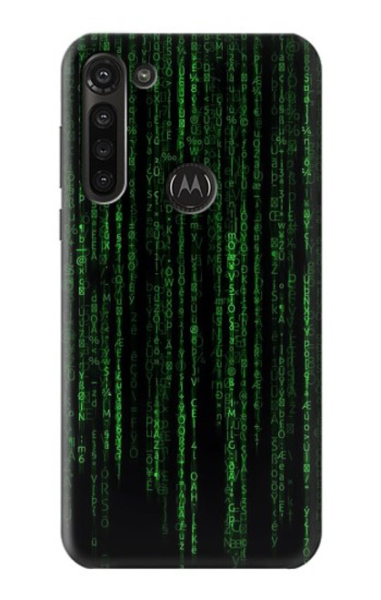 S3668 Code binaire Etui Coque Housse pour Motorola Moto G8 Power