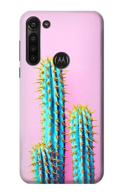 S3673 Cactus Etui Coque Housse pour Motorola Moto G8 Power