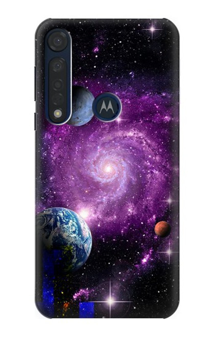 S3689 Planète spatiale Galaxy Etui Coque Housse pour Motorola Moto G8 Plus