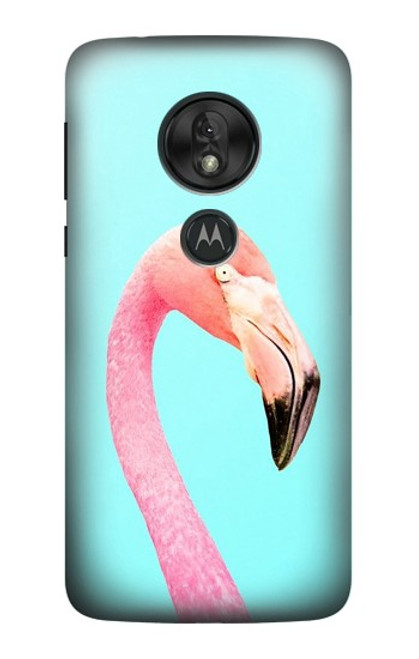 S3708 Flamant rose Etui Coque Housse pour Motorola Moto G7 Play