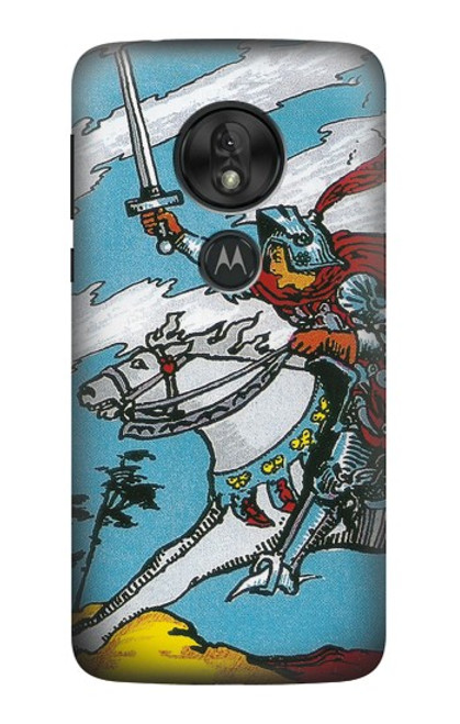 S3731 Carte de tarot chevalier des épées Etui Coque Housse pour Motorola Moto G7 Play