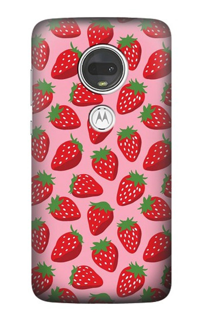 S3719 Modèle de fraise Etui Coque Housse pour Motorola Moto G7, Moto G7 Plus