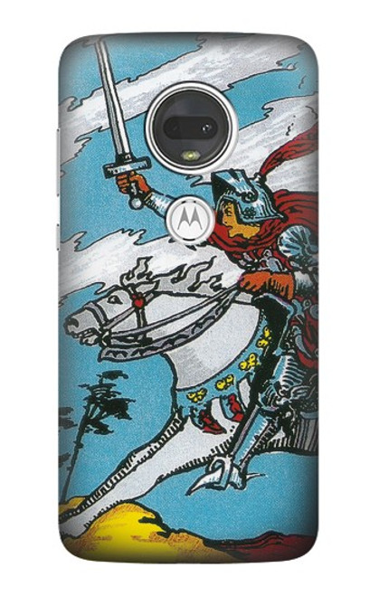 S3731 Carte de tarot chevalier des épées Etui Coque Housse pour Motorola Moto G7, Moto G7 Plus