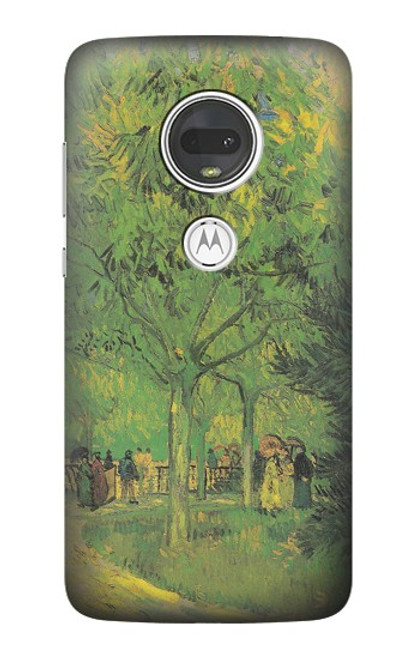 S3748 Van Gogh une ruelle dans un jardin public Etui Coque Housse pour Motorola Moto G7, Moto G7 Plus