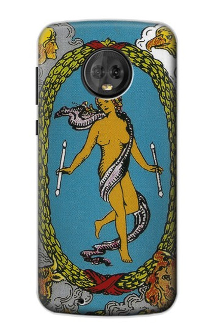 S3746 Carte de tarot le monde Etui Coque Housse pour Motorola Moto G6