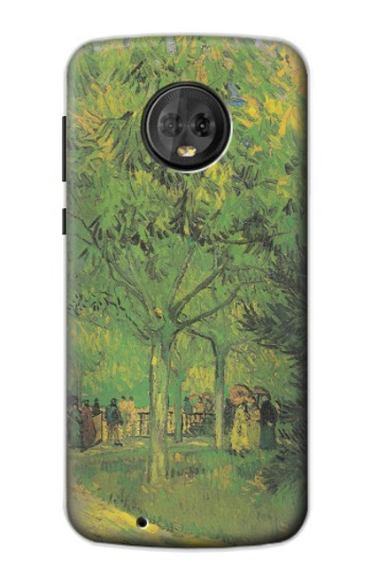 S3748 Van Gogh une ruelle dans un jardin public Etui Coque Housse pour Motorola Moto G6