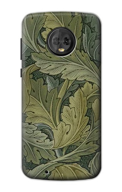 S3790 William Morris Acanthus Leaves Etui Coque Housse pour Motorola Moto G6