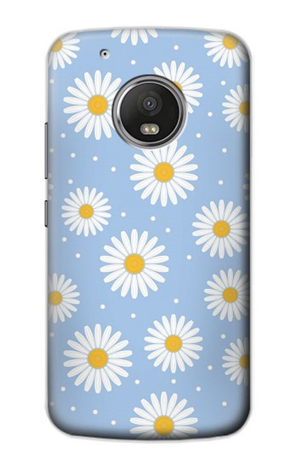 S3681 Motif de fleurs de marguerite Etui Coque Housse pour Motorola Moto G5 Plus