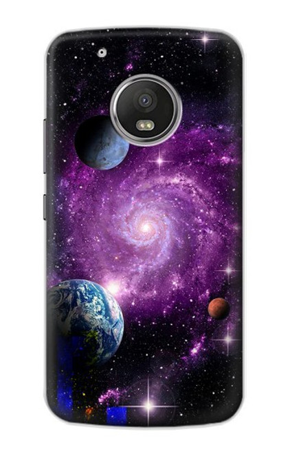 S3689 Planète spatiale Galaxy Etui Coque Housse pour Motorola Moto G5 Plus