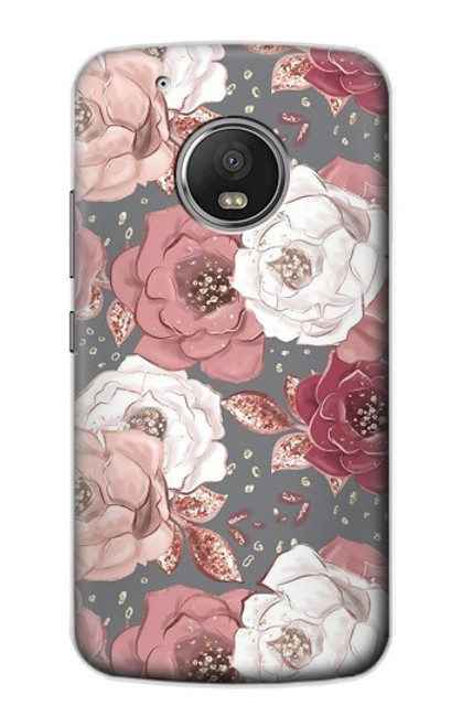S3716 Motif floral rose Etui Coque Housse pour Motorola Moto G5 Plus