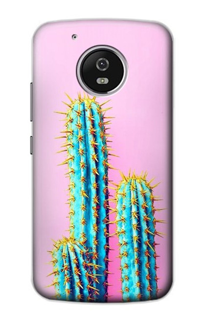 S3673 Cactus Etui Coque Housse pour Motorola Moto G5