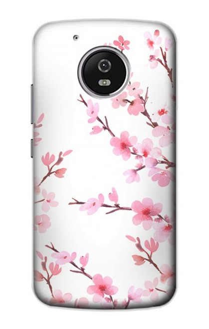 S3707 Fleur de cerisier rose fleur de printemps Etui Coque Housse pour Motorola Moto G5