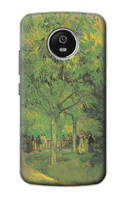 S3748 Van Gogh une ruelle dans un jardin public Etui Coque Housse pour Motorola Moto G5