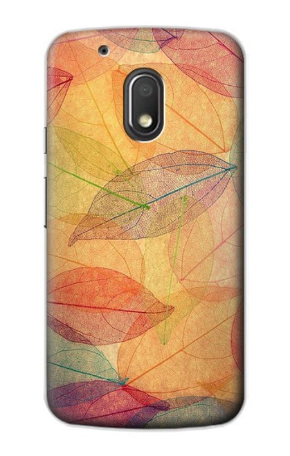 S3686 Automne Feuille Automne Etui Coque Housse pour Motorola Moto G4 Play