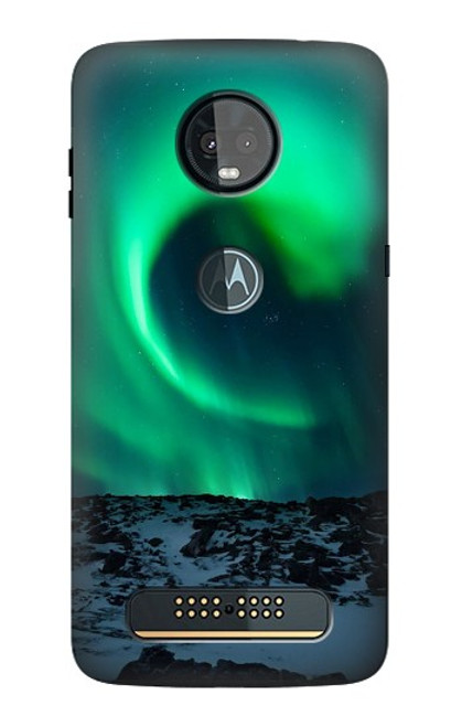 S3667 Aurora Northern Light Etui Coque Housse pour Motorola Moto Z3, Z3 Play