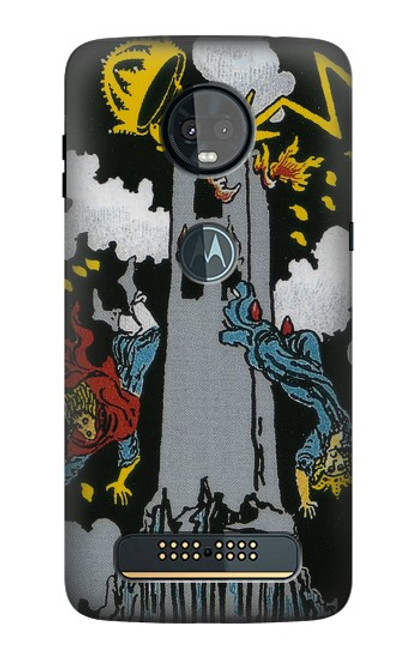 S3745 Carte de tarot la tour Etui Coque Housse pour Motorola Moto Z3, Z3 Play