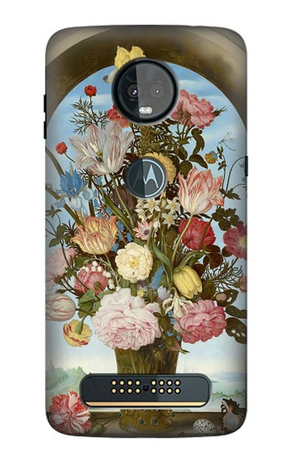 S3749 Vase de fleurs Etui Coque Housse pour Motorola Moto Z3, Z3 Play