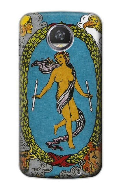 S3746 Carte de tarot le monde Etui Coque Housse pour Motorola Moto Z2 Play, Z2 Force