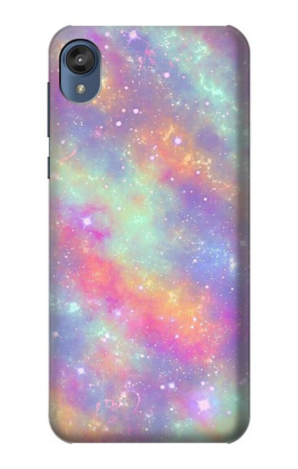 S3706 Arc-en-ciel pastel Galaxy Pink Sky Etui Coque Housse pour Motorola Moto E6, Moto E (6th Gen)