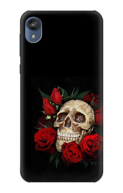 S3753 Roses de crâne gothique sombre Etui Coque Housse pour Motorola Moto E6, Moto E (6th Gen)