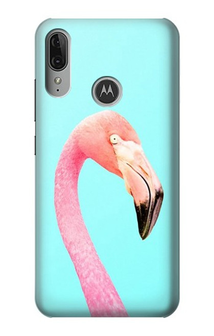 S3708 Flamant rose Etui Coque Housse pour Motorola Moto E6 Plus, Moto E6s