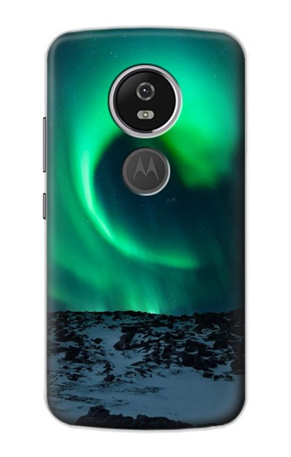 S3667 Aurora Northern Light Etui Coque Housse pour Motorola Moto E5 Plus