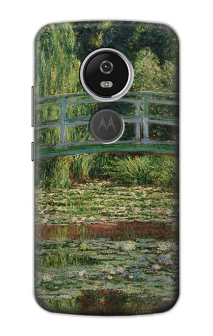 S3674 Claude Monet La passerelle japonaise et la piscine de nénuphars Etui Coque Housse pour Motorola Moto E5 Plus