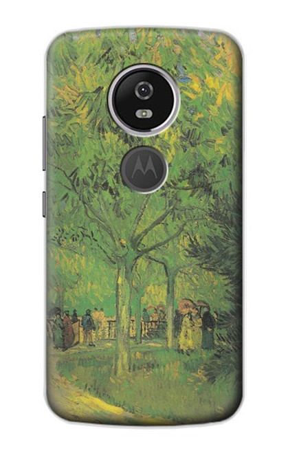 S3748 Van Gogh une ruelle dans un jardin public Etui Coque Housse pour Motorola Moto E5 Plus