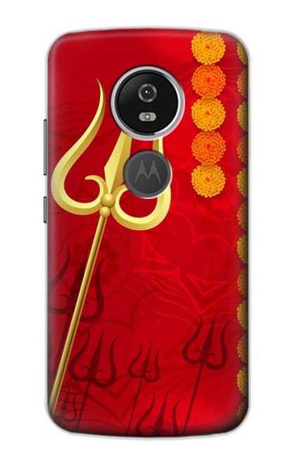 S3788 Shiv Trishul Etui Coque Housse pour Motorola Moto E5 Plus