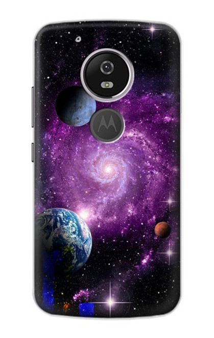 S3689 Planète spatiale Galaxy Etui Coque Housse pour Motorola Moto G6 Play, Moto G6 Forge, Moto E5