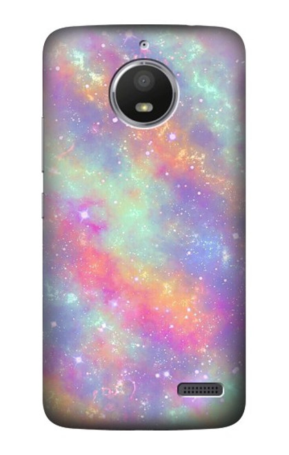 S3706 Arc-en-ciel pastel Galaxy Pink Sky Etui Coque Housse pour Motorola Moto E4