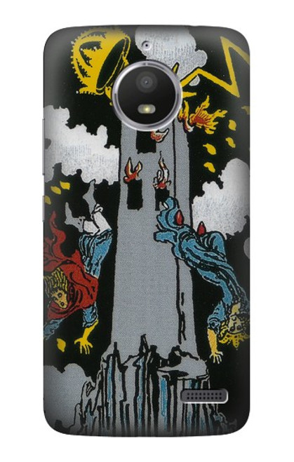 S3745 Carte de tarot la tour Etui Coque Housse pour Motorola Moto E4