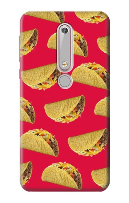 S3755 Tacos mexicains Etui Coque Housse pour Nokia 6.1, Nokia 6 2018