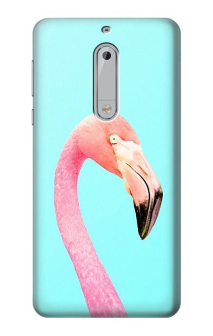 S3708 Flamant rose Etui Coque Housse pour Nokia 5