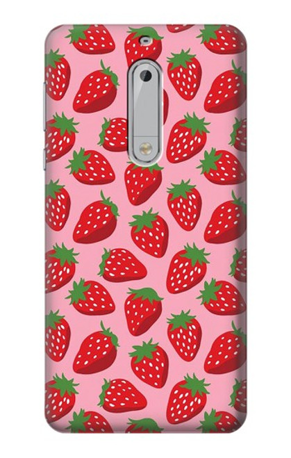 S3719 Modèle de fraise Etui Coque Housse pour Nokia 5