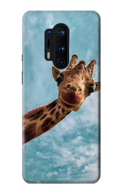 S3680 Girafe de sourire mignon Etui Coque Housse pour OnePlus 8 Pro