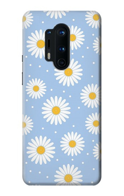 S3681 Motif de fleurs de marguerite Etui Coque Housse pour OnePlus 8 Pro