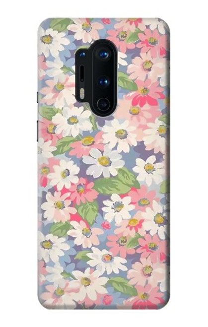 S3688 Motif d'art floral floral Etui Coque Housse pour OnePlus 8 Pro