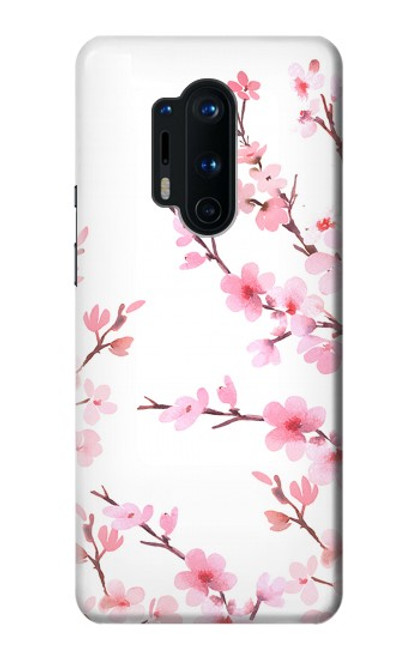 S3707 Fleur de cerisier rose fleur de printemps Etui Coque Housse pour OnePlus 8 Pro