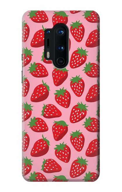 S3719 Modèle de fraise Etui Coque Housse pour OnePlus 8 Pro