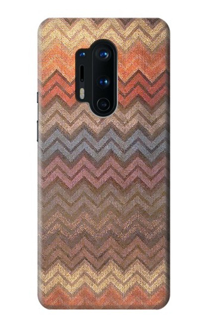 S3752 Motif de tissu en zigzag imprimé graphique Etui Coque Housse pour OnePlus 8 Pro