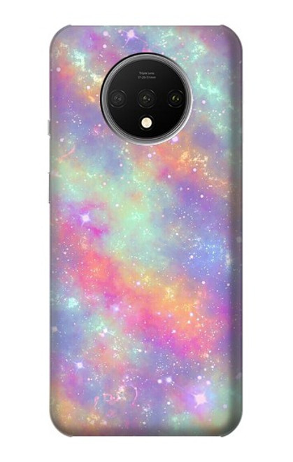 S3706 Arc-en-ciel pastel Galaxy Pink Sky Etui Coque Housse pour OnePlus 7T
