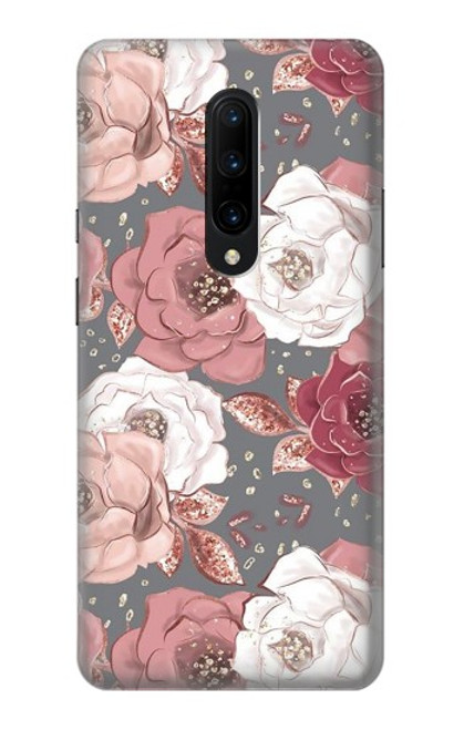 S3716 Motif floral rose Etui Coque Housse pour OnePlus 7 Pro