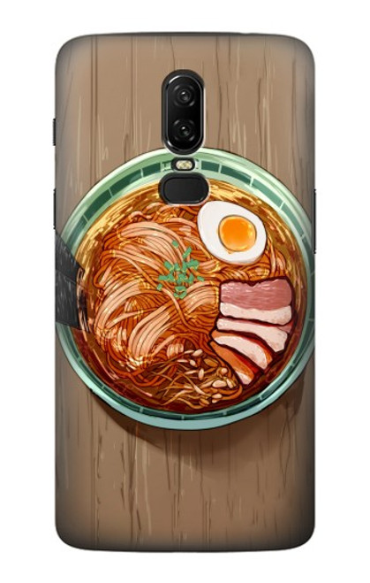 S3756 Nouilles ramen Etui Coque Housse pour OnePlus 6