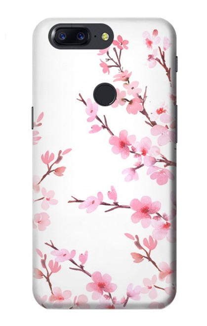 S3707 Fleur de cerisier rose fleur de printemps Etui Coque Housse pour OnePlus 5T